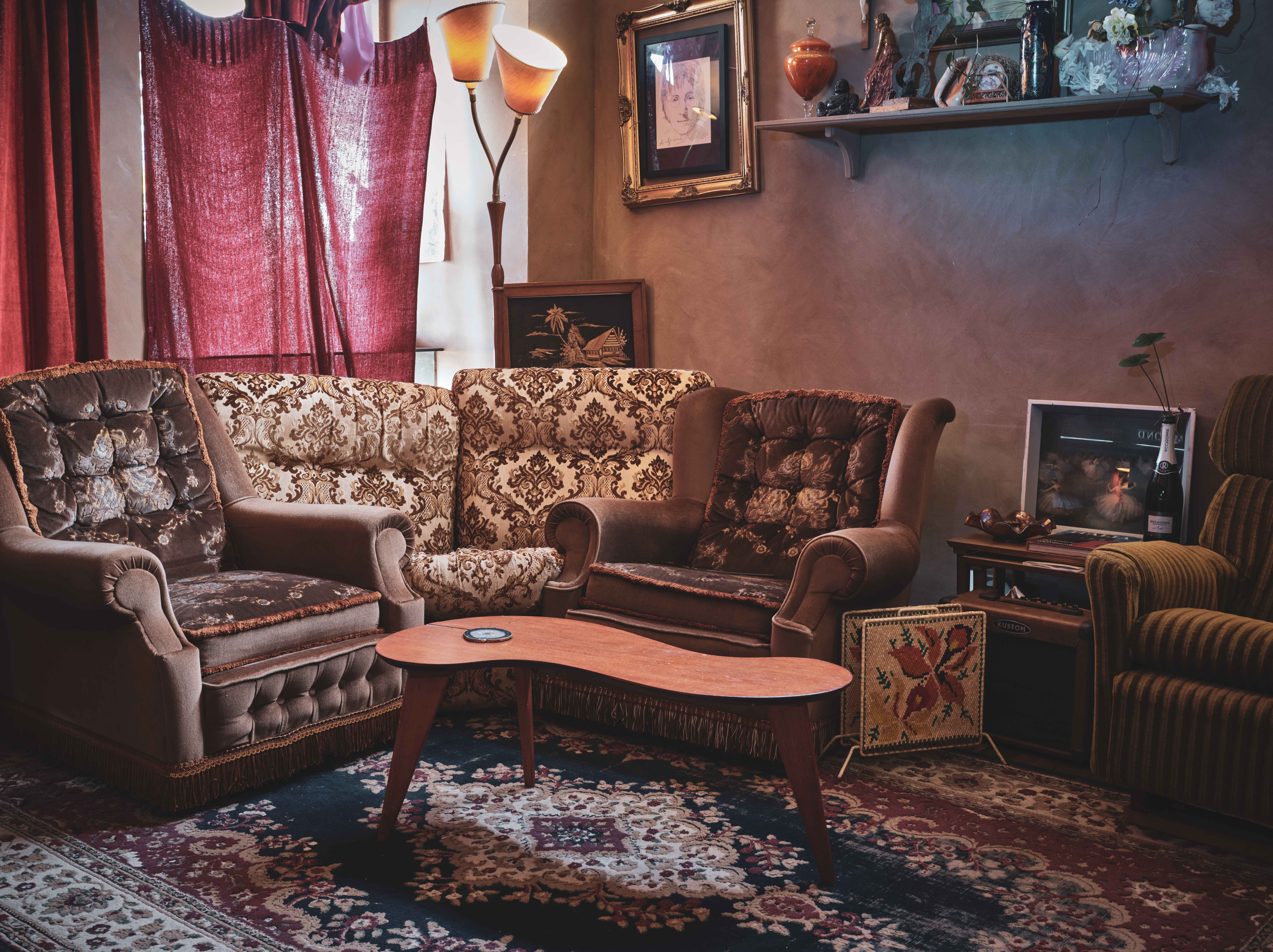 The Content House — 16th-century Parisian salon-inspired nooks of tasselled brocade armchairs